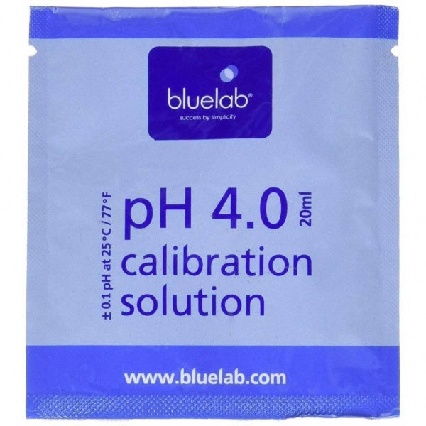 Bluelab pH 4.0 Calibration Solution, 20 ml Sachets