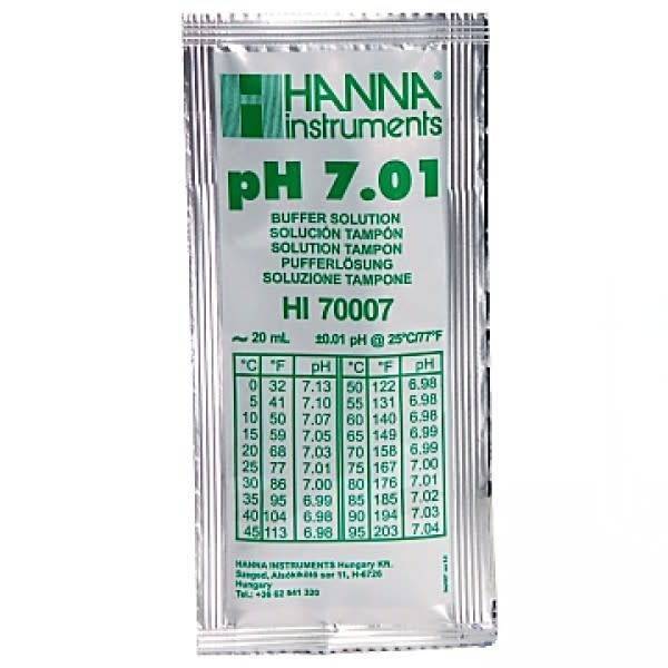 Hanna pH 7.01 Calibration Solution, 20ml Sachet